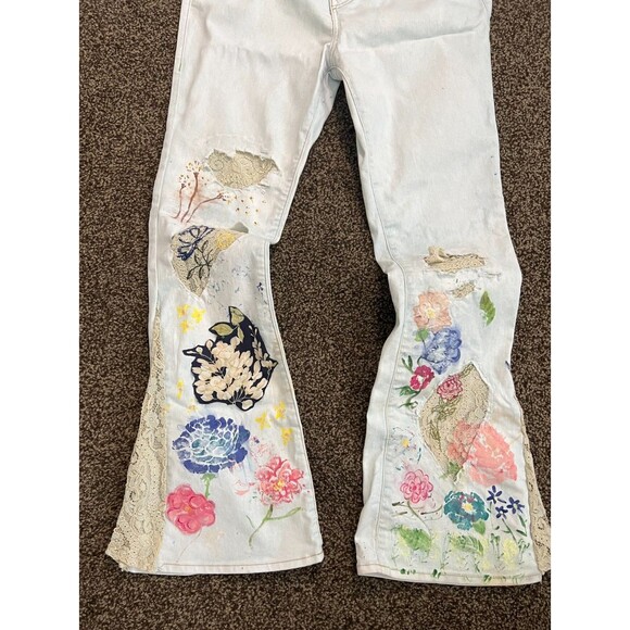 True Religion Becca Mid Rise Bootcut jeans, customized, embroidered, painted, 31 - Picture 13 of 16